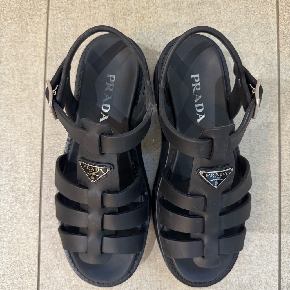Prada Black Cage Sandals size 40 - Picture 5 of 17